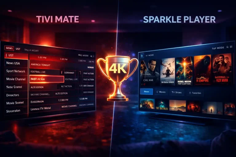 TiviMate vs Sparkle Player 2026 comparison for 4K streaming
